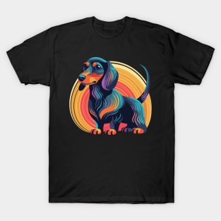 Groovy Dapple Dachshund Sunset T-Shirt